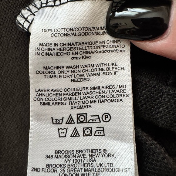 Men’s Brooks Brothers Polo Black Size Large - Picture 4 of 7